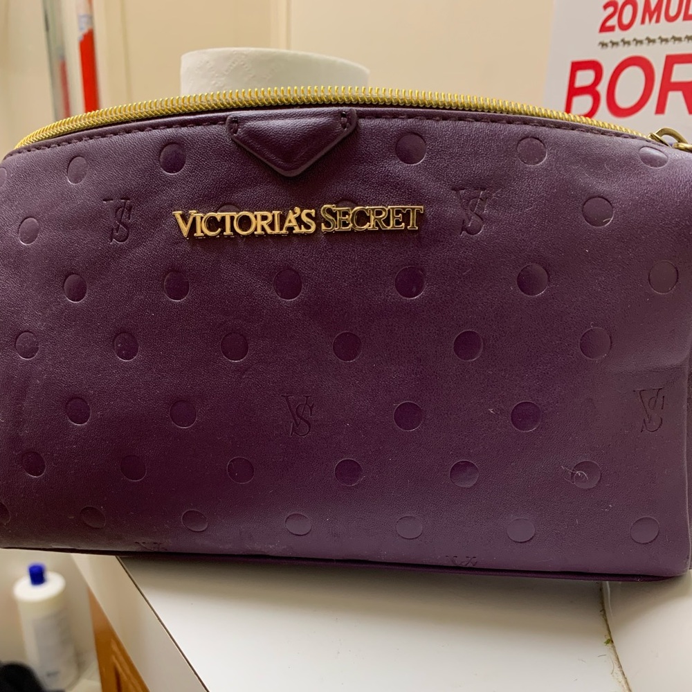 Purple Victoria secret makeup bag